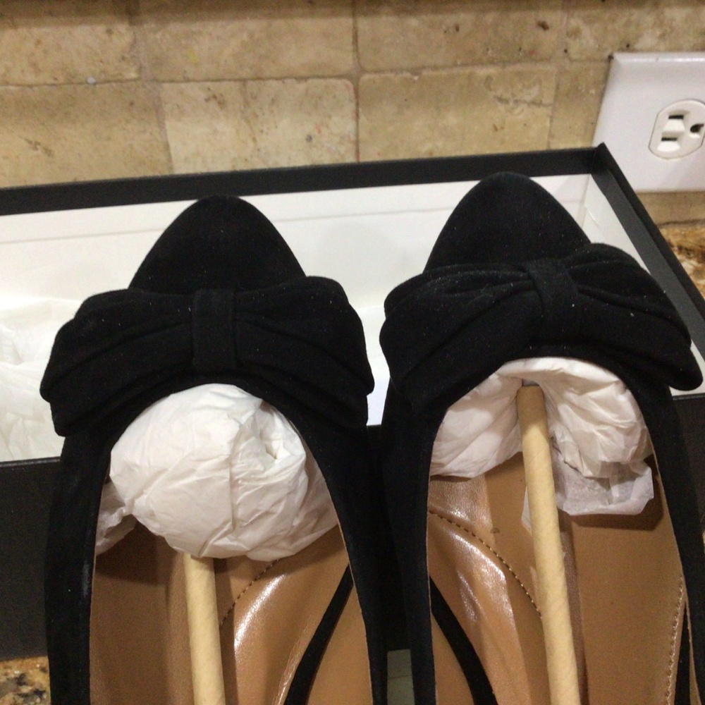 Talbots black Edison Party Box flats. Size 7M very gently worn - Picture 3 of 8